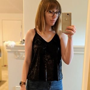 NWOT Black Velvet Top (Ten Sixty Sherman)